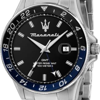 Maserati Zegarek męski, czas, data, analogowy, koperta 44 mm, limitowana edycja kolekcja SFIDA - R8853140011, Srebrny, 44, Bransoletka