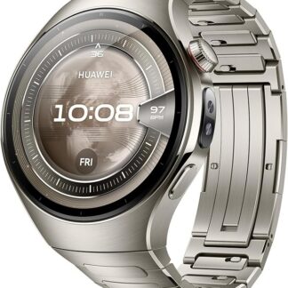 HUAWEI Watch 5 Smartwatch męski i damski, Health Glance, wodoszczelność do 5 ATM, GPS, SpO2 na czubku palców, kompatybilny z systemem Android™ i iOS, szkło szafirowe, 46 mm, srebrny