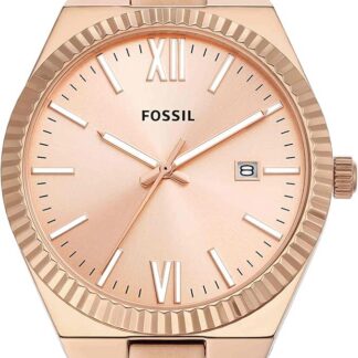 Fossil Analogowy zegarek damski, Różowe złoto, Klasyczny