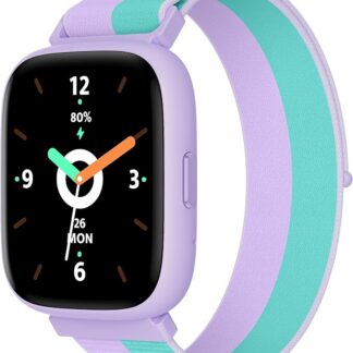 BIGGERFIVE Smartwatch dla dzieci, zegarek fitness 1,8", krokomierz, puls 24/7, wodoszczelność IP68, monitor snu, budzik, 5 puzzli z aplikacją lub bez aplikacji, Fitness Tracker dla dziewcząt