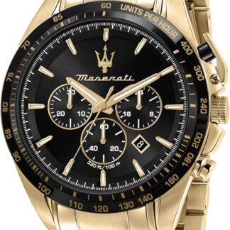 Maserati TRAGUARDO Zegarek męski, chronograf, kwarcowy - R8873612041, Złoto, 45mm, bransoletka