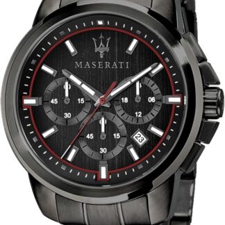 Maserati Męski zegarek Coll. Successo edycja limitowana, chronograf, kwarcowy -R8873621027, czarny, 44mm, bransoletka