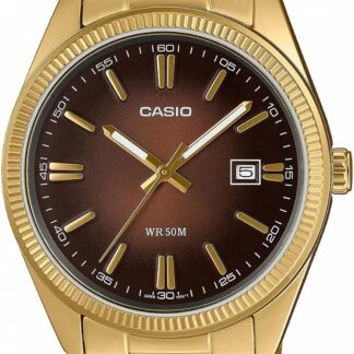 Casio Mieszany analogowy zegarek kwarcowy z paskiem MTP-1302PGC-5AVEF, bransoletka