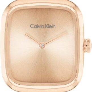 Calvin Klein Dwuręczny zegarek kwarcowy dla kobiet CK Adore Collection z goździkiem złota bransoletka z siatki ze stali nierdzewnej - 25100101
