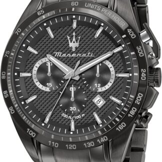 Maserati Zegarek męski Coll. Traguardo edycja limitowana, chronograf, kwarcowy -R8873612045, Ciemnoszary, 45mm, Nowoczesny