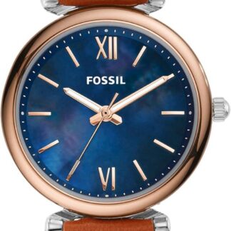 Fossil Carlie Mini Zegarek damski, mechanizm kwarcowy z paskiem ze stali szlachetnej lub skóry