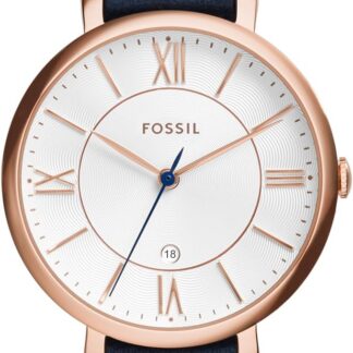 Fossil ES3988 damski analogowy zegarek kwarcowy ze skórzanym paskiem, Różowe złoto, Pasek.