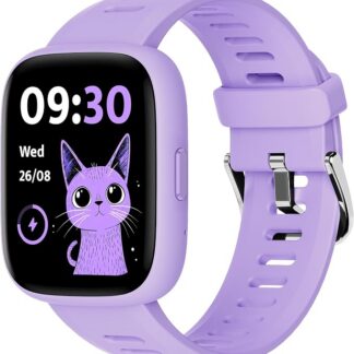 BIGGERFIVE Inteligentny zegarek dla dzieci, zegarek fitness 4,6 cm, krokomierz, tętno, wodoodporność IP68, monitor snu, licznik kroków kalorii, 5 gier logicznych z/bez aplikacji dla dziewcząt i