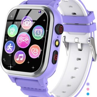 Smartwatch dla Dzieci z 26 Gry Telefon Pedometr Kalorie SOS Budzik Zegarek HD Camera Muzyka Wideo Stoper Inteligentny Zegarek dla Dzieci na Dzień Szkoły Prezenty Urodzinowe