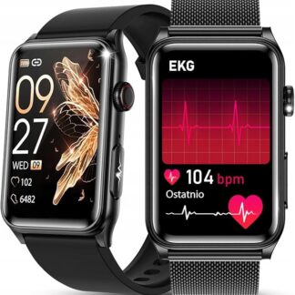 SMARTWATCH ZEGAREK EKG HRV GLUKOZA CIŚNIENIE TEMPERTATURA BMI PULS MENU PL