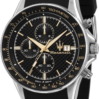 Maserati Zegarek męski z kolekcji Sfida Limited Edition, chronograf, kwarcowy-R8871640005, czarny, 44mm, Sport