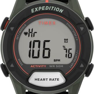 Timex Expedition Rugged Digital męski zegarek ze skórzanym paskiem 43 mm
