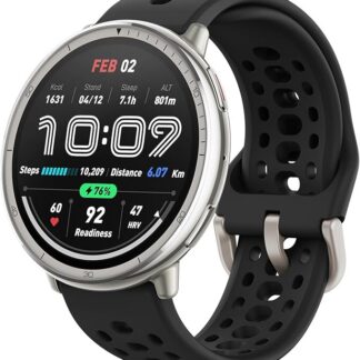 Amazfit Active 2 Smart Watch 44 mm, mapy GPS z kierunkiem, monitor aktywności, 10-dniowa bateria, monitor snu, 160 trybów sportowych, wodoodporny, do urządzeń z systemem Android i Apple iPhone, czarny