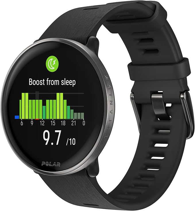 Polar Ignite 3 Titanium – Zegarek do Fitness z GPS, z Ekranem Dotykowym 1,28″ AMOLED, Analiza Snu, Calodobowy Monitor Aktywnosci, Pomiar Tetna, Personalizowane Sesje Treningowe, 150+ sportowych
