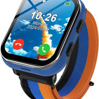 PTHTECHUS Smartwatch dla dzieci 4G, zegarek dziecięcy z funkcją połączenia telefonicznego, kilka stylów pulpitu do wyboru, dwukierunkowe połączenia, aparat, MP3, SOS, karta edukacyjna, prezent dla