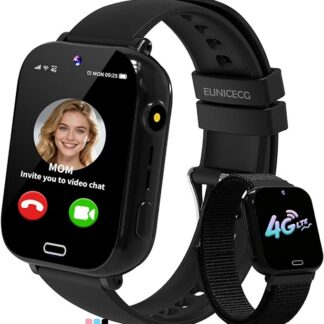 4G Smartwatch dla Dzieci z GPS Lokalizować Połączenie Wideo Telefony Model Klasy Czat Głosowy Gry Budzik SOS Kalkulator - Zegarek dla Dziecka Chłopców Dziewcząt Urodziny Prezenty