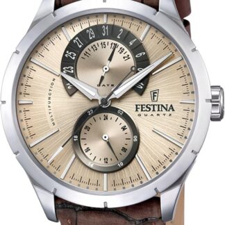 Festina Męska kremowa skórzana bransoletka do zegarka retro