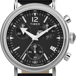 Timex Waterbury Męski zegarek analogowy 39 mm, trwała obudowa ze stali nierdzewnej, okno dnia i daty, trwała konstrukcja, wodoodporność 100 m
