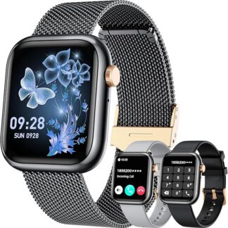 Smartwatch męski z funkcją telefonu Bluetooth, zegarek fitness: 1,83'' HD ekran dotykowy Smart Watch ze 120+ trybami sportowymi z pulsometrem krokomierzem IP68 wodoszczelny Fitness Tracker