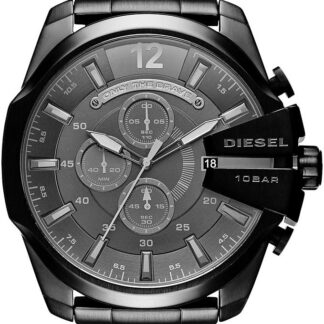 Diesel Mega Chief zegarek dla mężczyzn, mechanizm chronografu z paskiem ze stali nierdzewnej