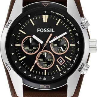 Fossil Coachman męski zegarek, mechanizm chronografu z paskiem ze stali szlachetnej lub skóry
