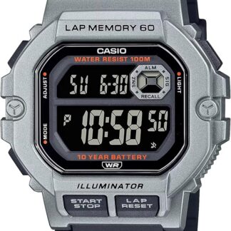 Casio Seria WS1300H | zegarek cyfrowy | wodoodporność 100 metrów | podświetlenie LED | stoper 1/100 SEC | wykres pływów | Coundtown Timer | Światło LED | Alarmy wielofunkcyjne | 10-letnia bateria