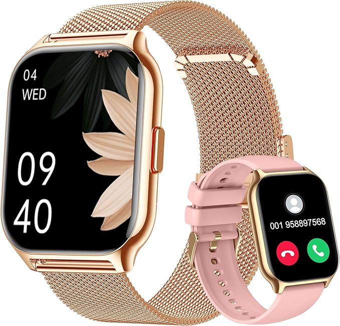 Smartwatch, odbieranie, nawiązywanie połączeń, 2-calowy smartwatch dla mężczyzn i kobiet, zegarek fitness z ciśnieniem krwi, monitorem snu, licznikiem kroków, ponad 110 sportów, smartwatche