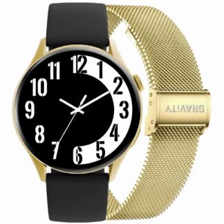 Smartwatch Gravity Złoty Pasek + Bransoleta GT11-1