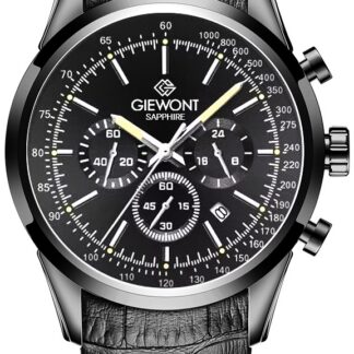 Zegarek Męski Giewont Chronograph Sapphire Czarny GW7650-A4