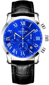 Zegarek Męski Giewont Chronograph Sapphire Srebrno Niebieski GW6260-A4