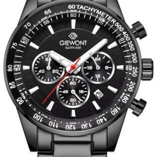 Zegarek Męski Giewont Chronograph Sapphire Czarny GW9140-B2