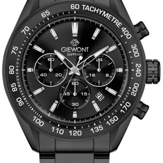 Zegarek Męski Giewont Chronograph Sapphire Czarny GW9580-B2