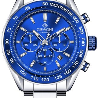 Zegarek Męski Giewont Chronograph Sapphire Srebrno Niebieski GW9580-B3