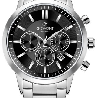 Zegarek Męski Giewont Chronograph Sapphire Srebrno Czarny GW8510-B1