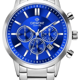 Zegarek Męski Giewont Chronograph Sapphire Srebrno Niebieski GW8510-B3