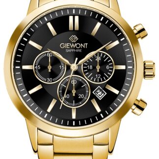 Zegarek Męski Giewont Chronograph Sapphire Złoto Czarny GW8510-B5