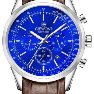 Zegarek Męski Giewont Chronograph Sapphire Srebrno Niebieski GW7650-A5