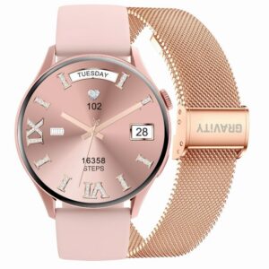 Smartwatch Gravity Różowe Złoto Pasek + Bransoleta GT11-5