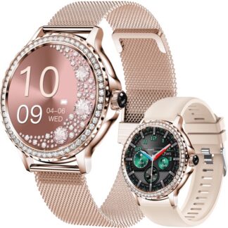 Smartwatch Damski Rubicon RNCF19-1 Różowe Złoto  Bransoleta + Pasek