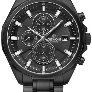 Zegarek Męski Giewont Chronograph Sapphire Czarny GW7290-B1