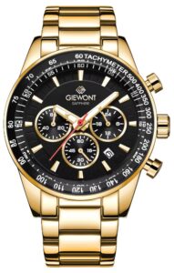 Zegarek Męski Giewont Chronograph Sapphire Złoto Czarny GW9140-B4