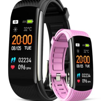 Smartwatch GIEWONT Czarno Różowy 2 Paski GW200-4