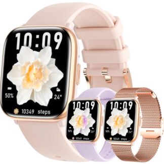 Smartwatch Damski Rubicon RNCF31 ROSE GOLD Bransoleta + 2 Paski