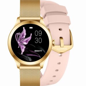 Smartwatch Gravity Różowo Złoty 2 Paski GT25-1 PRO