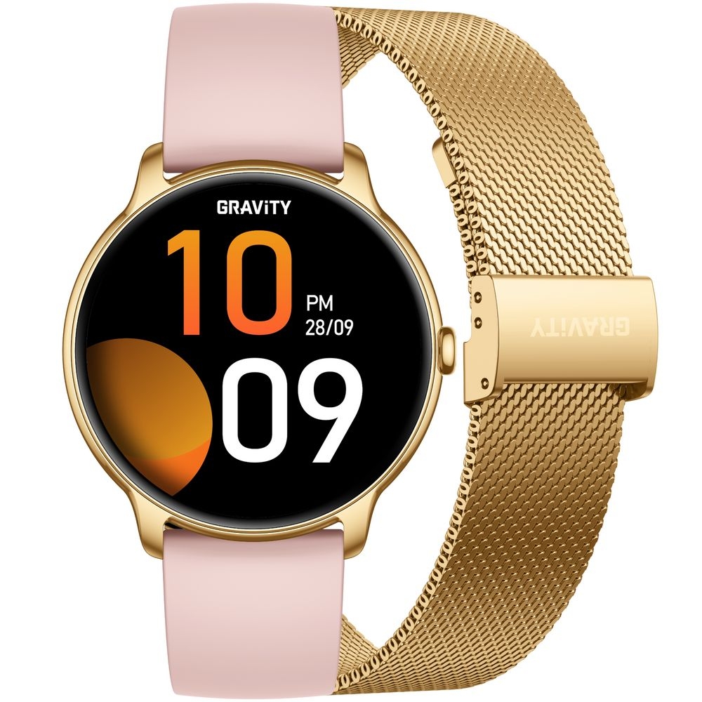 Smartwatch Gravity Złoty Pasek + Bransoleta GT31-1