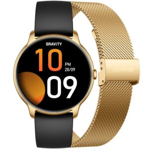 Smartwatch Gravity Złoty Pasek + Bransoleta GT31-2