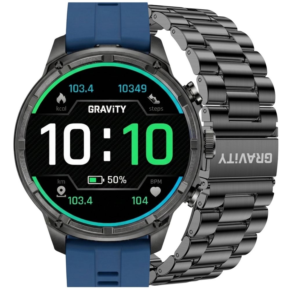 Smartwatch Gravity Czarny Pasek + Bransoleta GT41-2