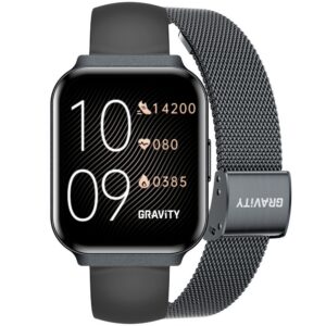 Smartwatch Gravity Czarny Pasek + Bransoleta GT44-5