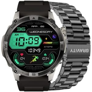 Smartwatch Gravity Grafitowy Pasek + Bransoleta GT46-3