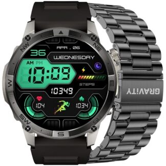 Smartwatch Gravity Grafitowy Pasek + Bransoleta GT46-3
